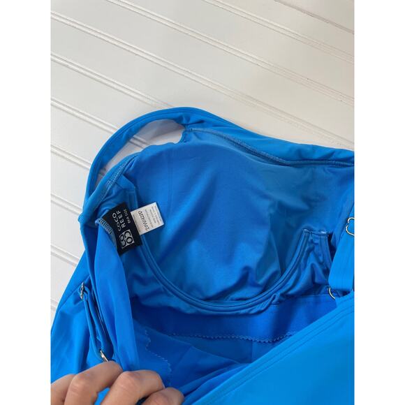 COCO REEF Underwire Bra Swim Tankini Top Blue Padded Beach Plus Size 20W - Picture 3 of 5